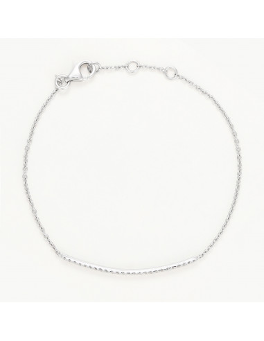 Bracelet Or Blanc 750/1000 "Slim PM" Diamants: 0,25ct/25